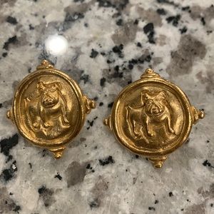 Susan Shaw bulldog earrings brand new